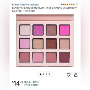 Beauty Creations Murillo Twins Briana & Brittany Eyeshadow Palettes - 12 colors